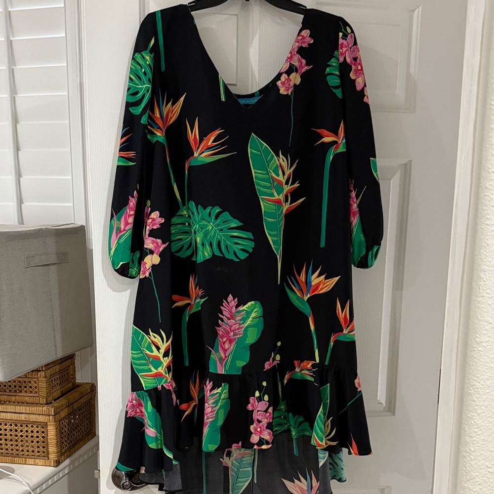 Floral Black Dress